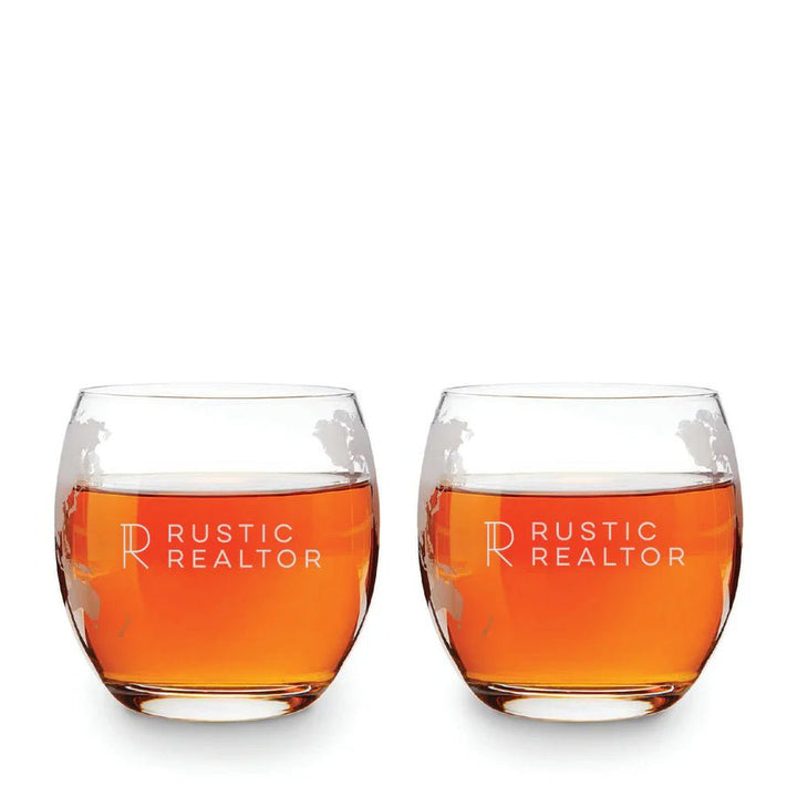 Globe Decanter & Whiskey Tumbler Set - Perch
