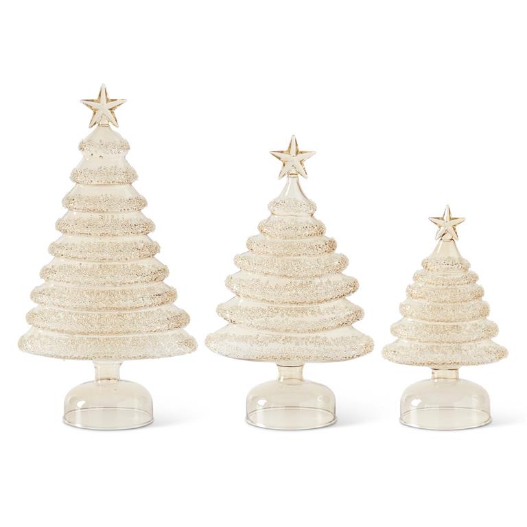 Gold Glass Layered Christmas Trees - #Perch#