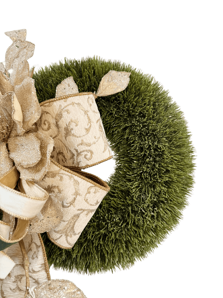 Gold Leaf + Green Wreath - Perch