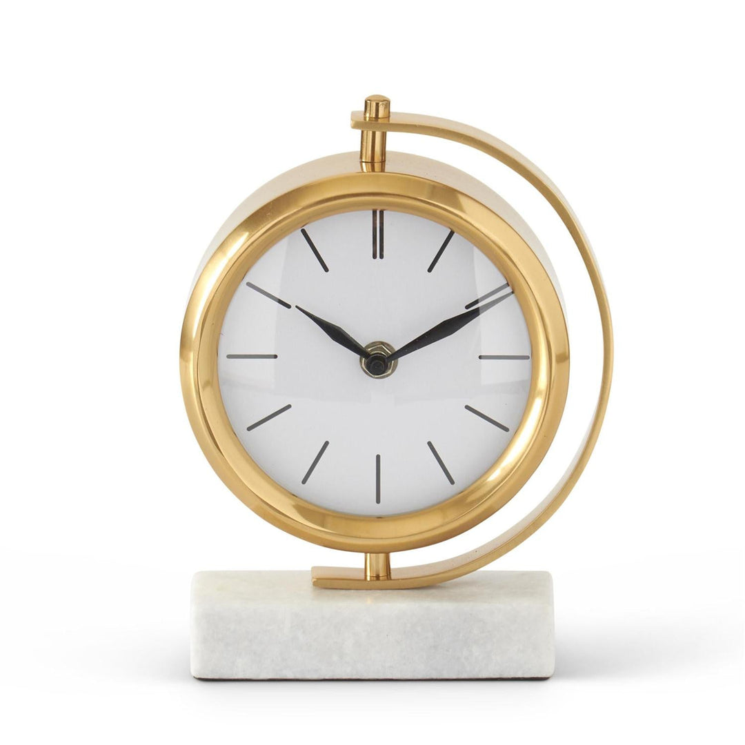 Gold Metal Table Clock - Perch