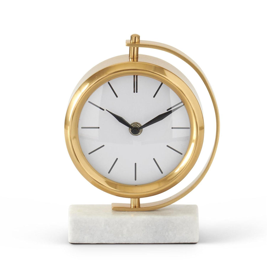 Gold Metal Table Clock - Perch