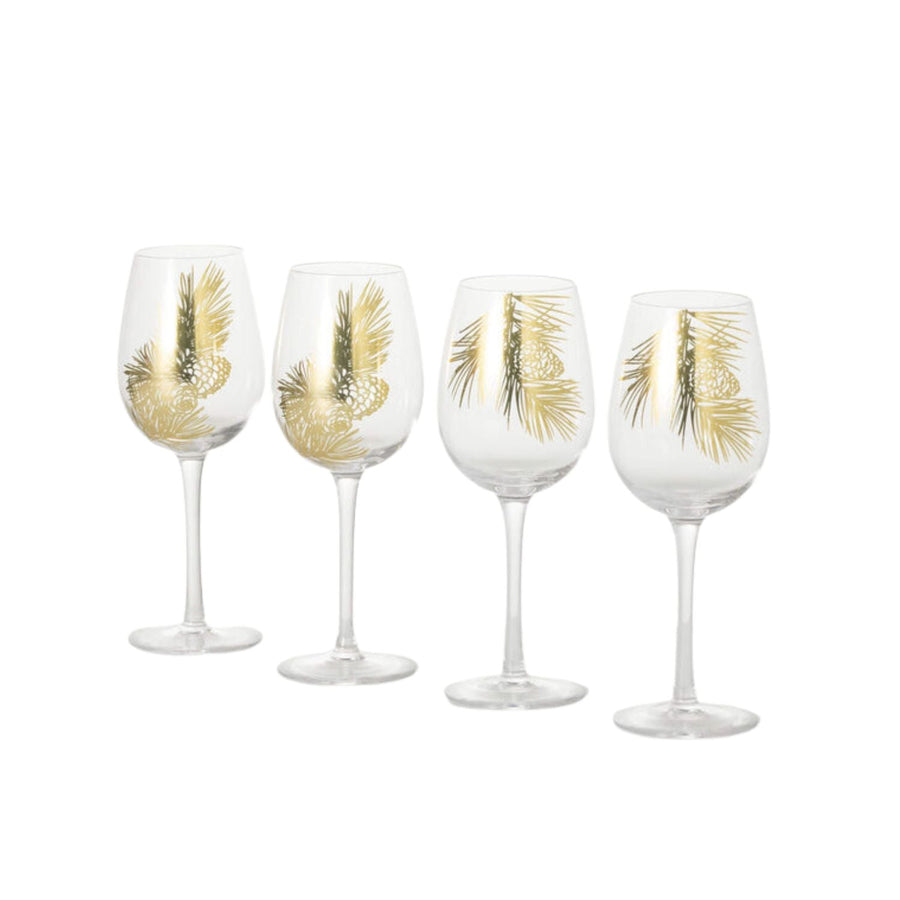 Gold Pine Wine Glasses - #Perch#