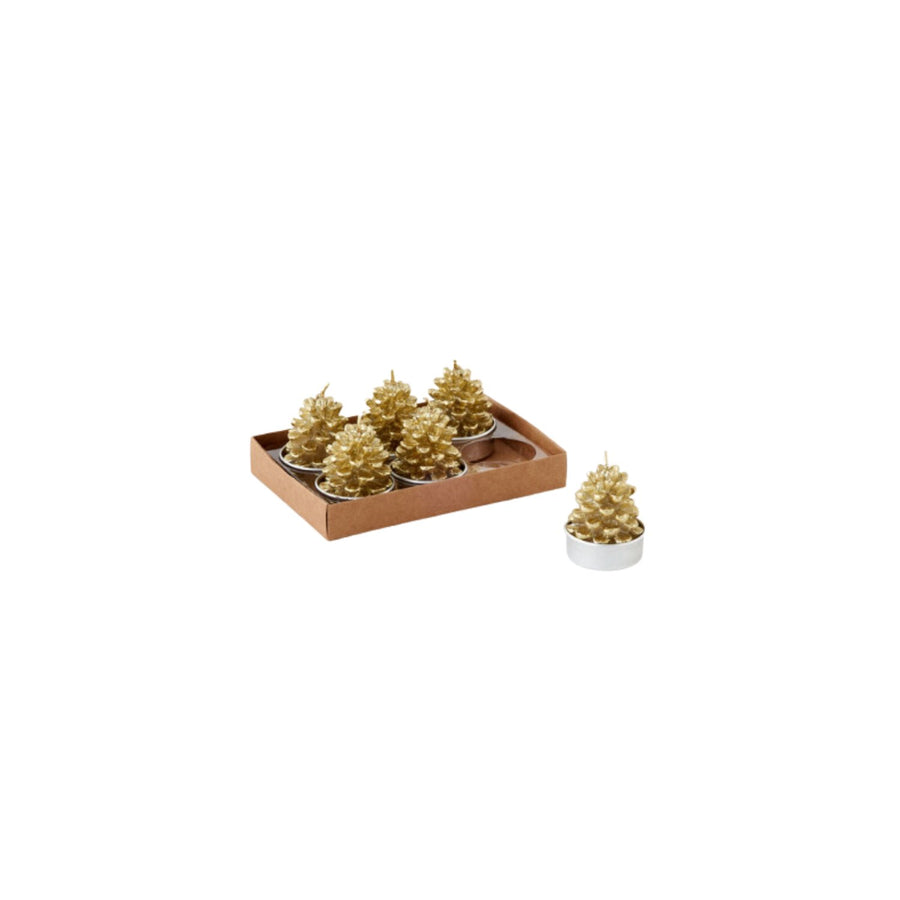 Gold Pinecone Tea Lights - #Perch#