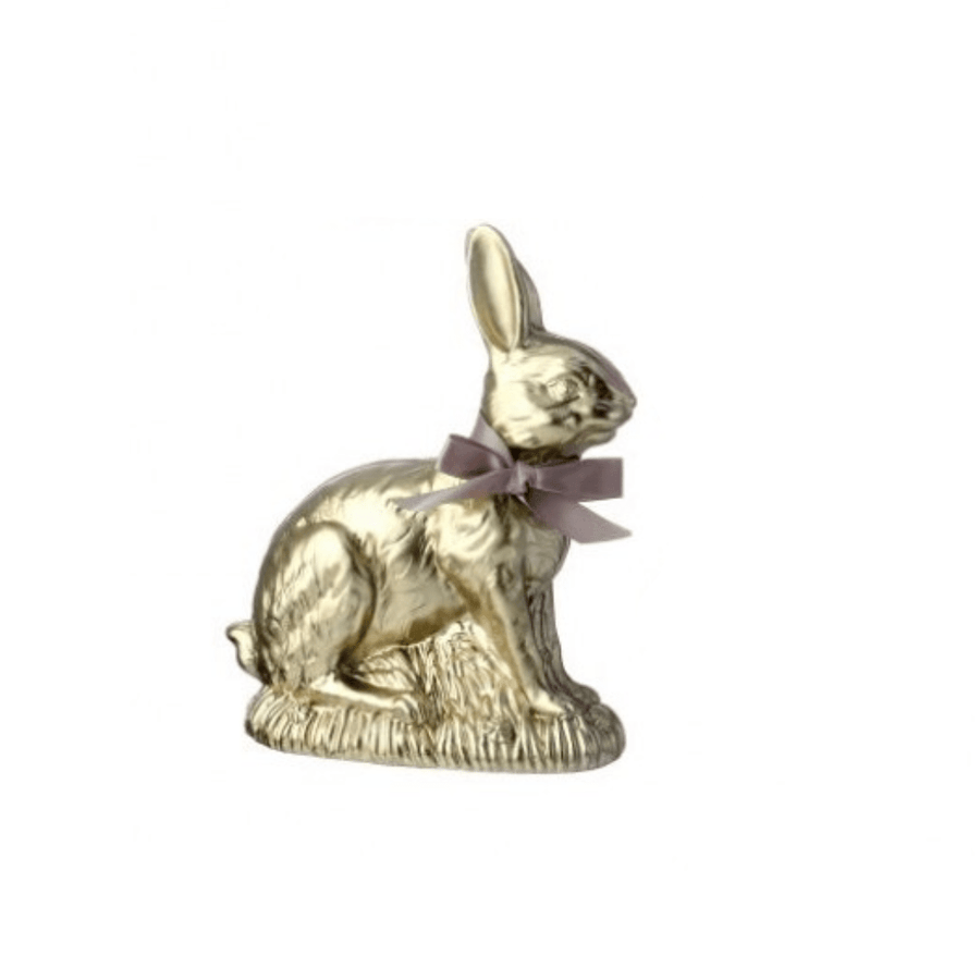 Gold Resin Foil Chocolate Bunny - Perch