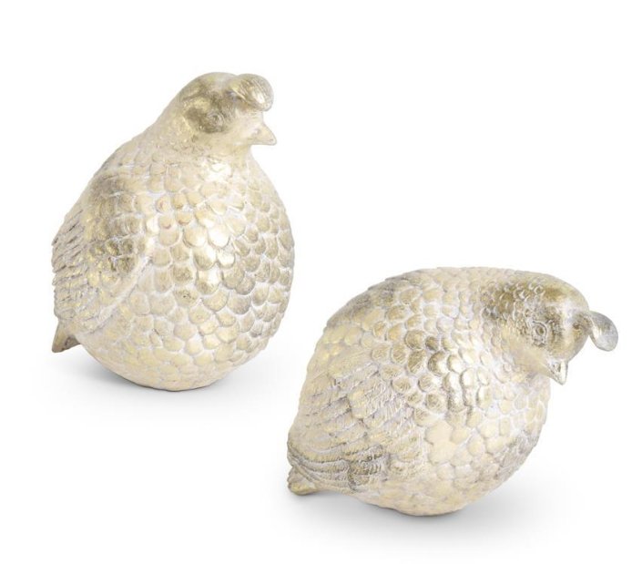 Gold Resin Partridges - #Perch#