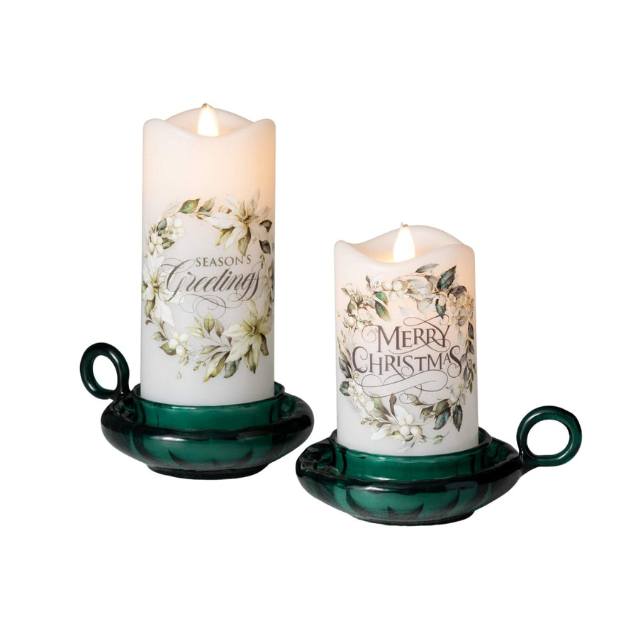 Green Lighted Candle Set - #Perch#