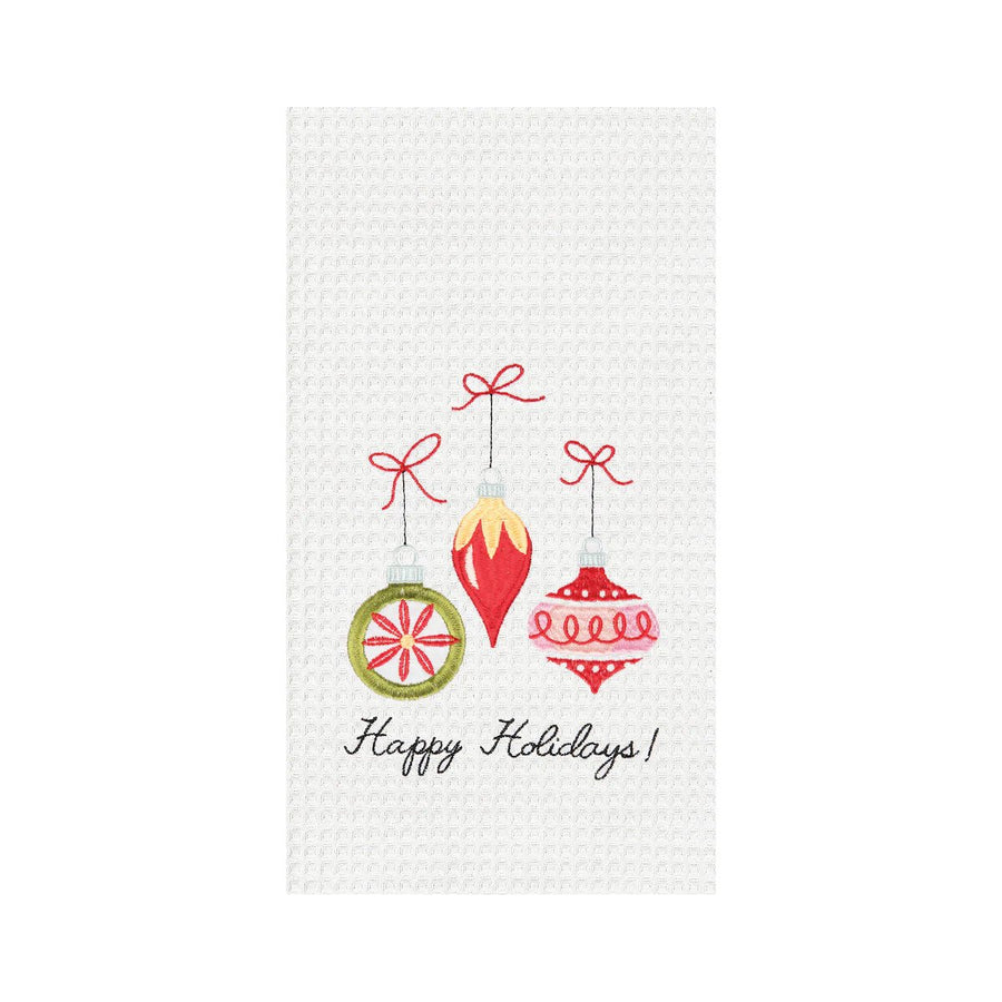 Happy Holidays Ornaments Kitchen Towel - Perch