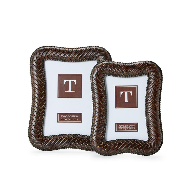 Herringbone Weave Frames - Set of 2 - Perch