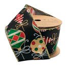 Holiday Ornament Wired Ribbon - Perch