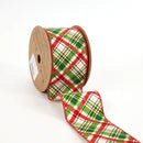 Holiday Plaid Wired Ribbon - Perch