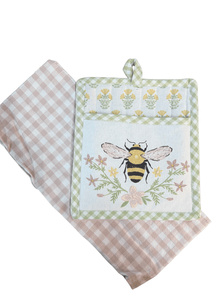 Honey Bee Potholder Gift Set - Perch