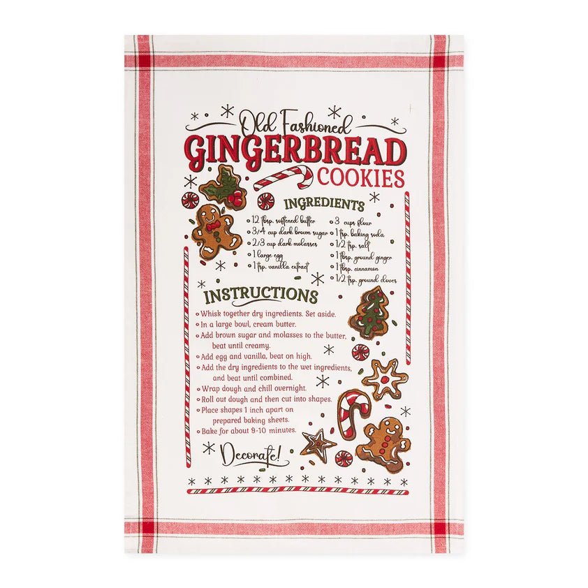 Hot Cocoa & Warm Gingerbread Cookies Printed Dishtowels - #Perch#