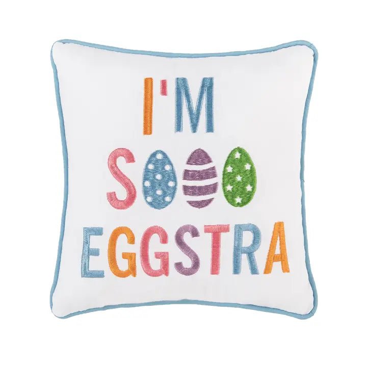 I'm So Eggstra Throw Pillow - #Perch#