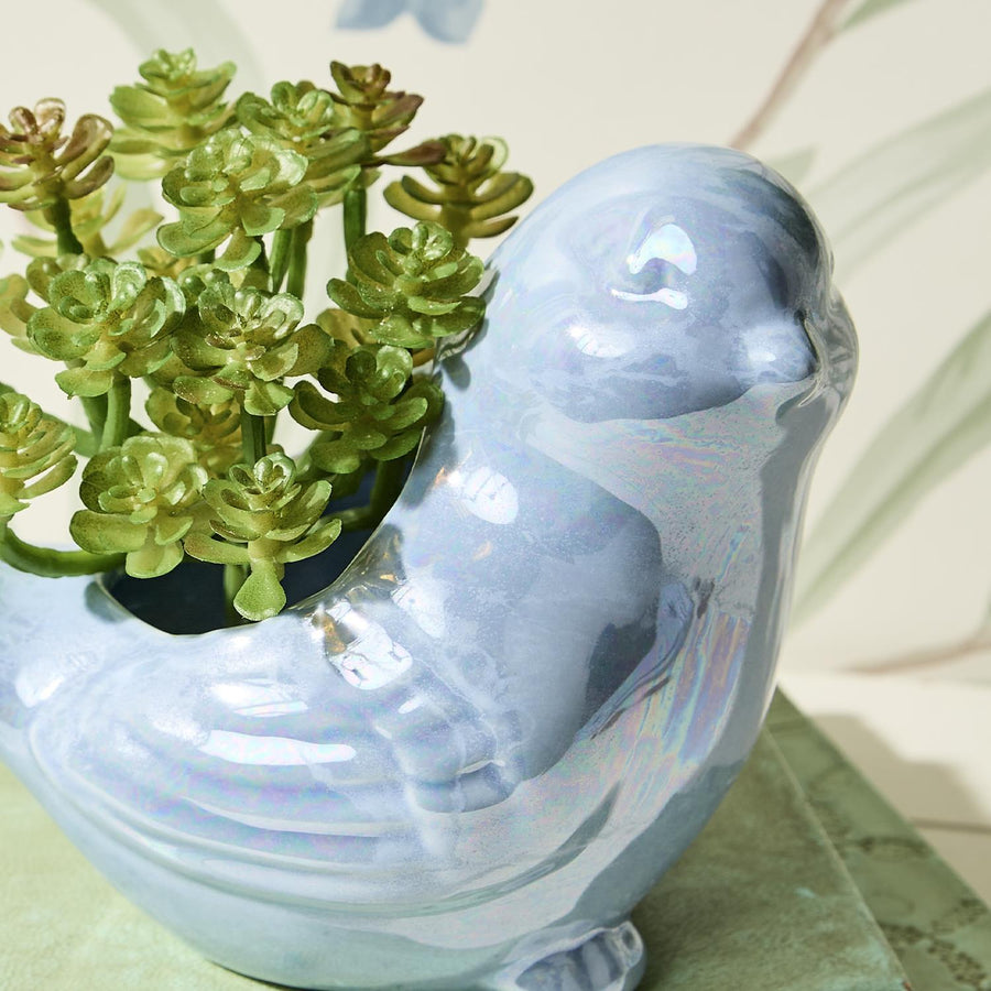Iridescent Bird Planters - Perch