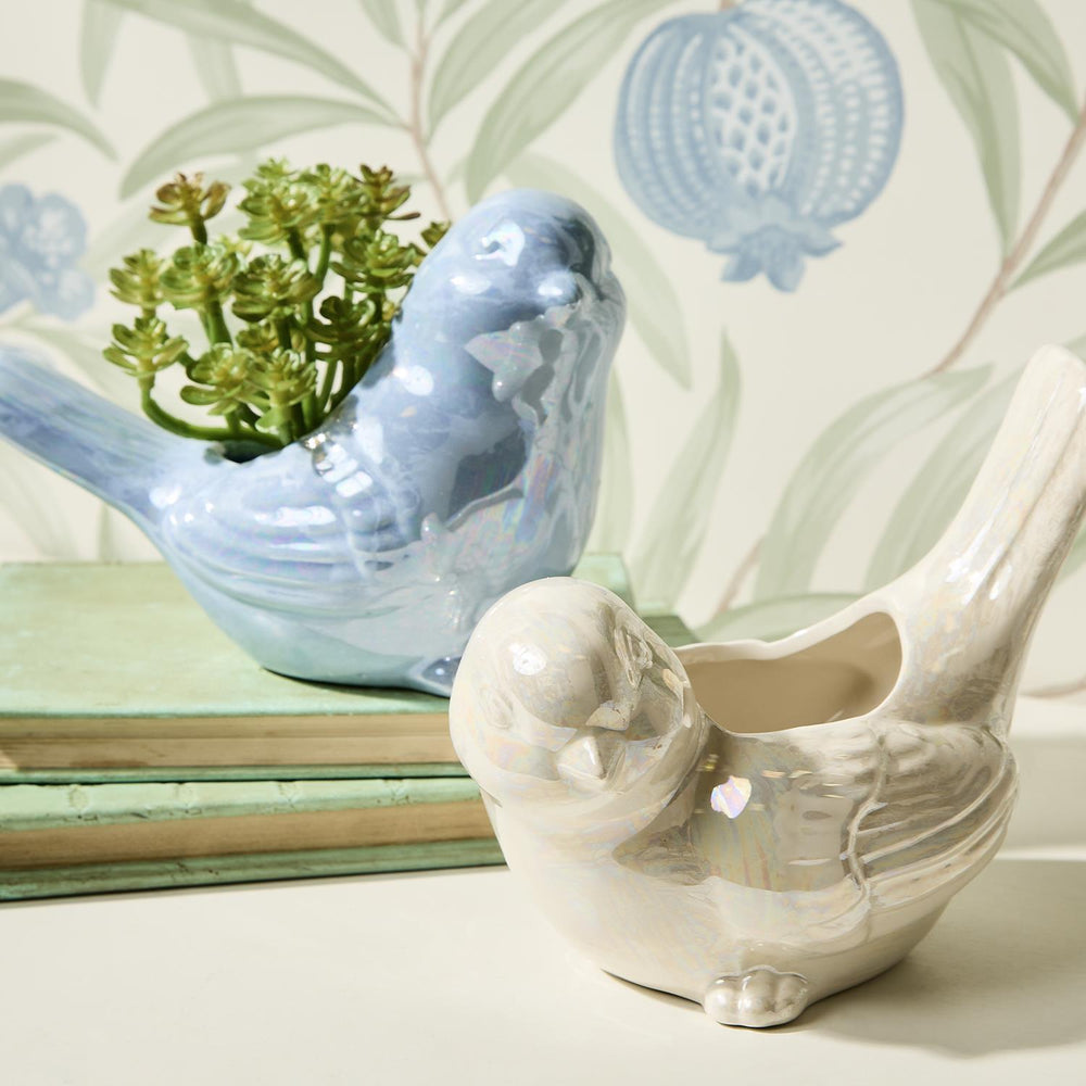 Iridescent Bird Planters - Perch