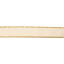 Ivory/ Gold Velvet Wired Ribbon - Perch