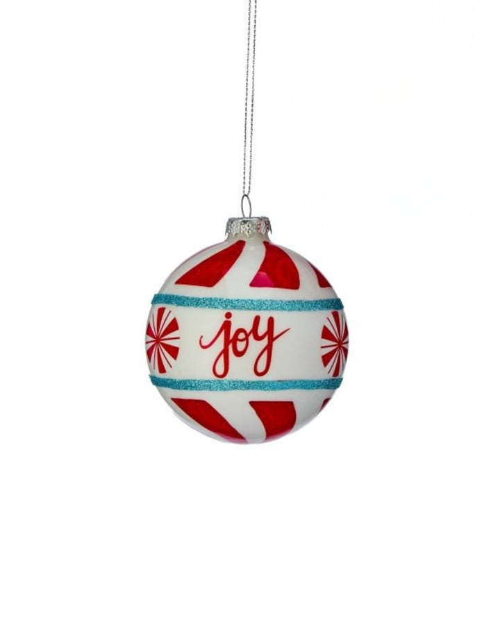Joy Peppermint Ball Ornament - Perch