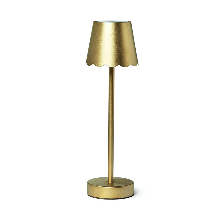 LED Cordless Table Lamp With Scalloped Edge Shade - #Perch#