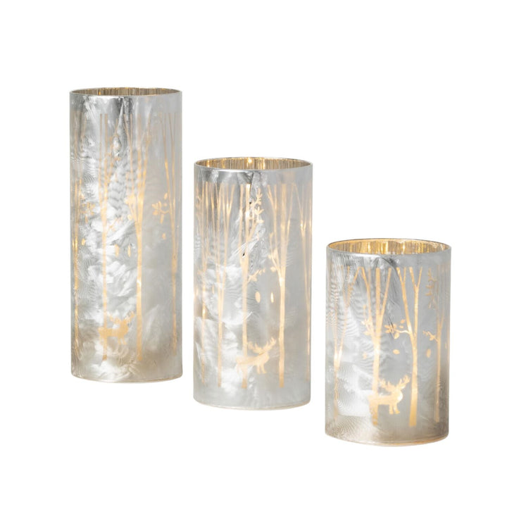 Led Winter Scene Pillars - #Perch#