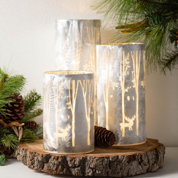 Led Winter Scene Pillars - #Perch#
