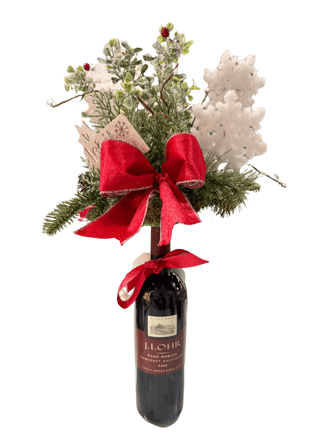 Let It Snow Bottle Topper/Table Top Arrangement - Perch