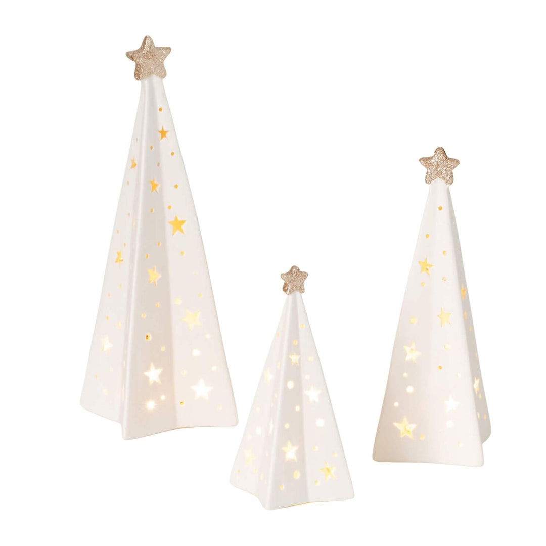 Lighted Porcelain Christmas Trees - #Perch#