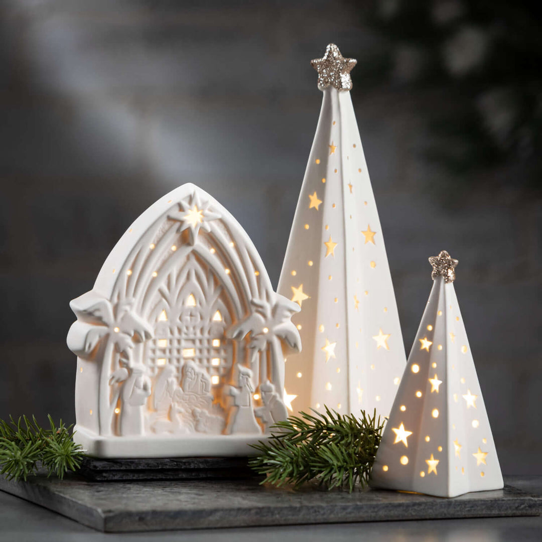 Lighted Porcelain Christmas Trees - #Perch#