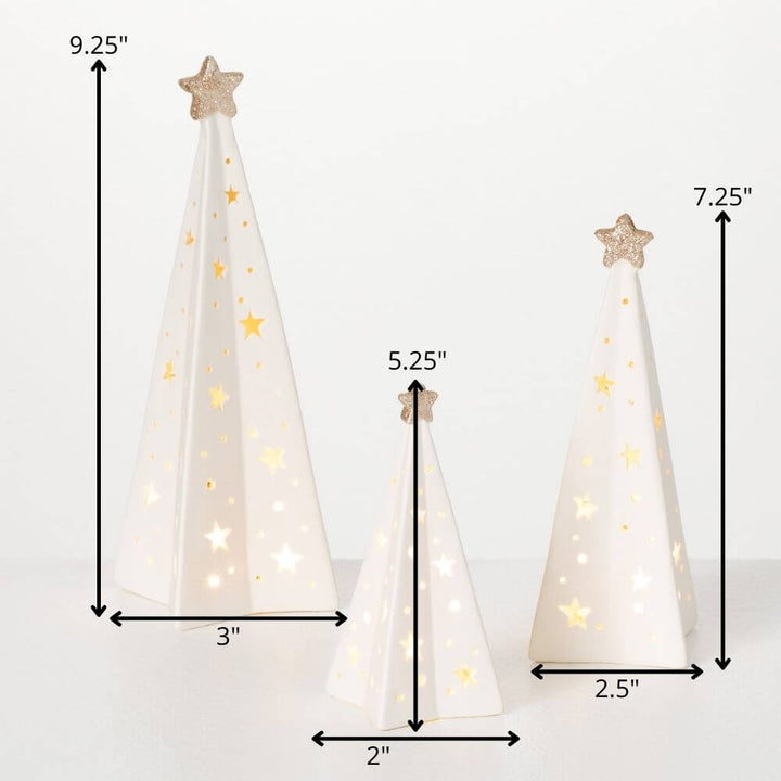 Lighted Porcelain Christmas Trees - #Perch#