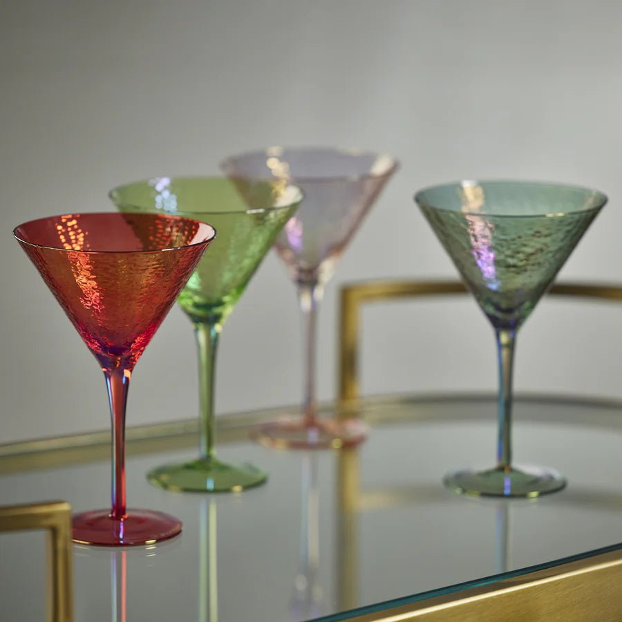 Luster Red Martini Glasses - Set of 4 - Perch