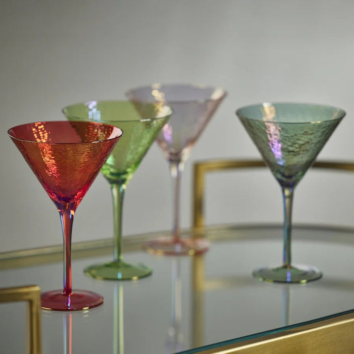 Luster Red Martini Glasses - Set of 4 - Perch