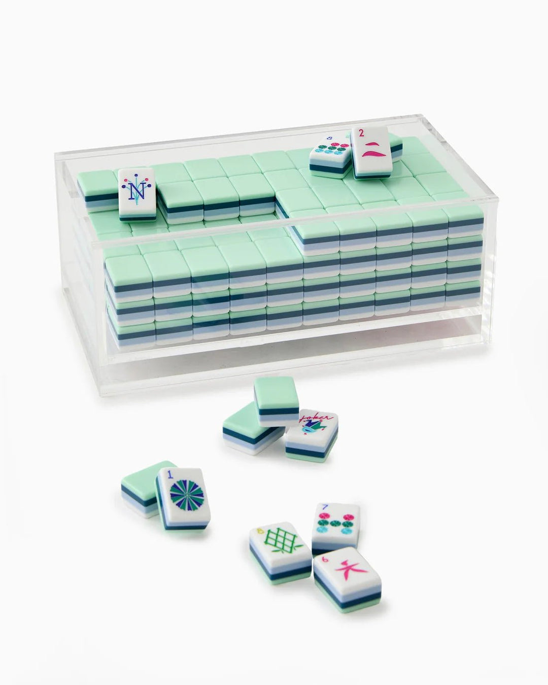 Mahjong Acrylic Tile Box - Perch