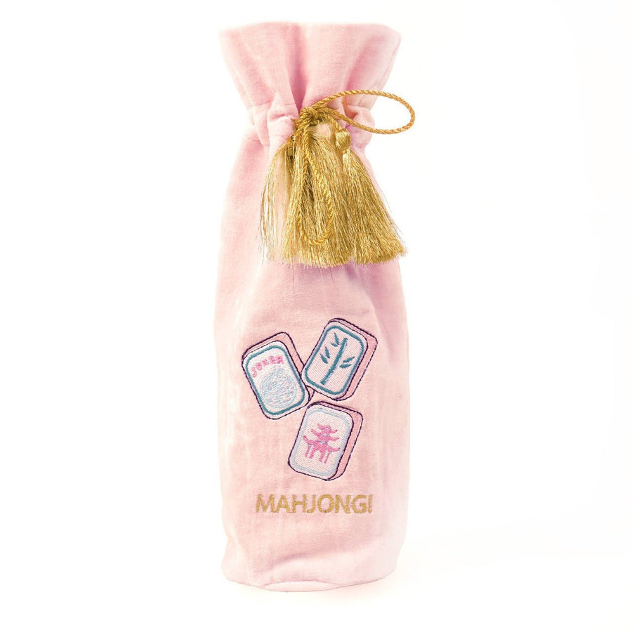 Mahjong Embroidered Wine Bag - Perch