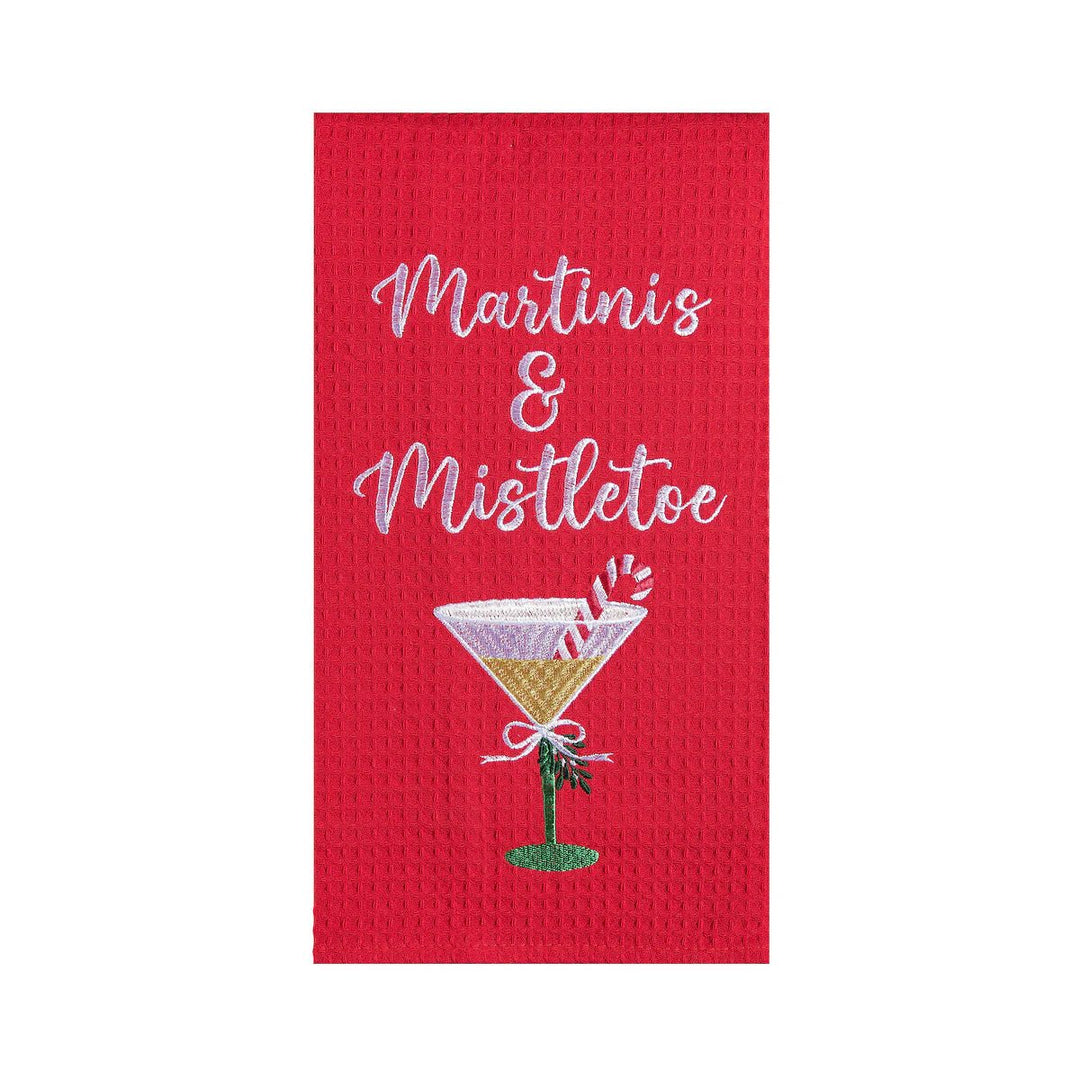 Martinis & Mistletoe Kitchen Towel - Perch