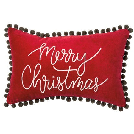 Merry Christmas Velvet Pillow - #Perch#