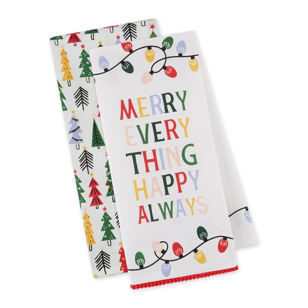 Merry Everything Dishtowel Set Of 2 - #Perch#