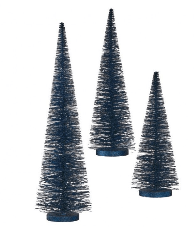 Midnight Glitter Forest Trees Set of 3 - Perch