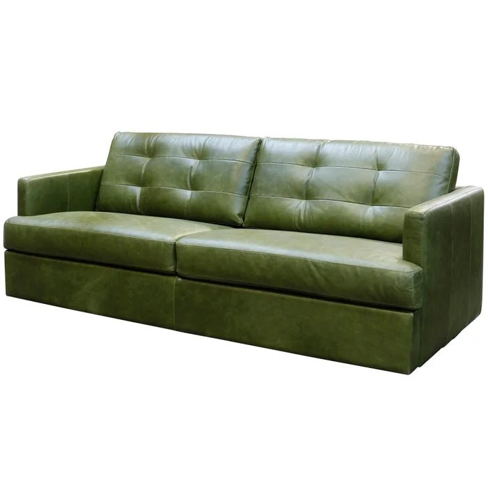 Moss Green Italian Leather Sofa - #Perch#