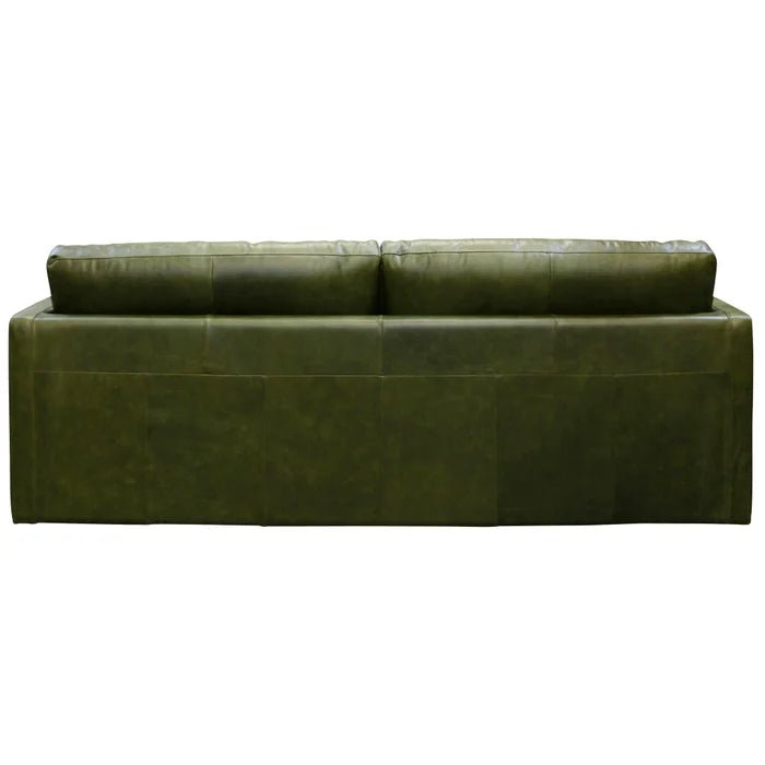 Moss Green Italian Leather Sofa - #Perch#