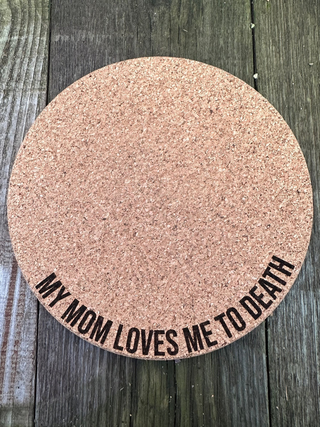 My Mom Loves Me Cork Plant Mat - #Perch#