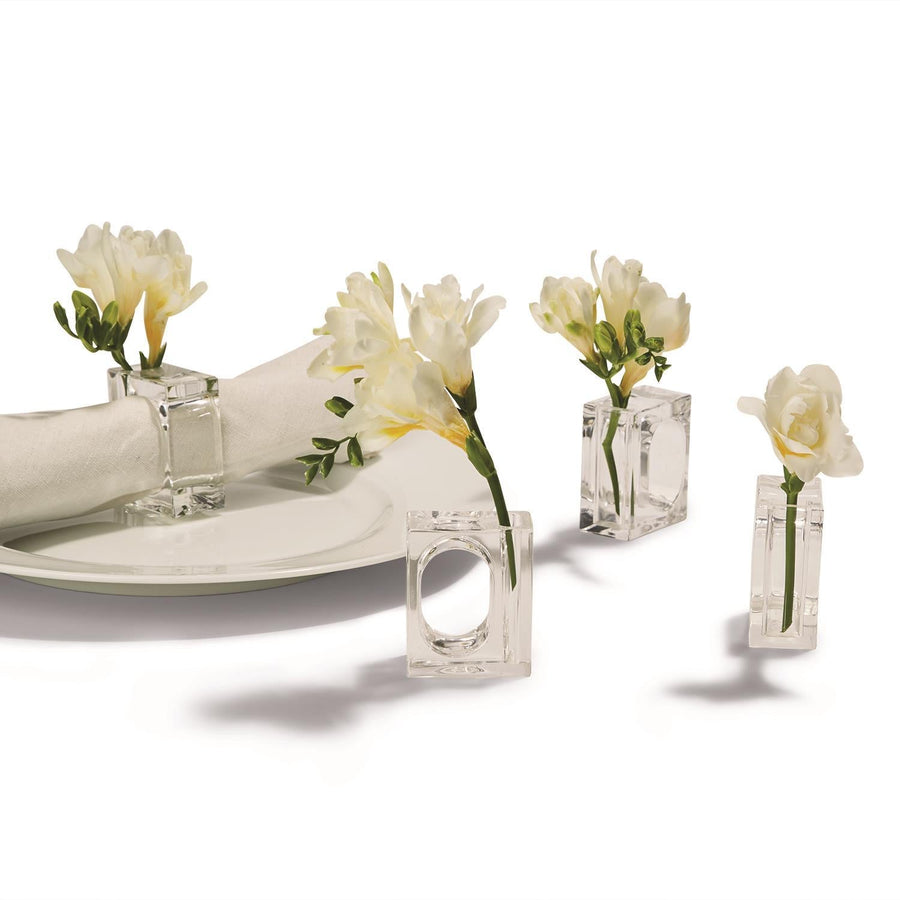 Napkin Ring Flower Holder S/4 - Perch