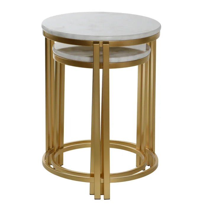 Nested Brass + Marble Tables - #Perch#