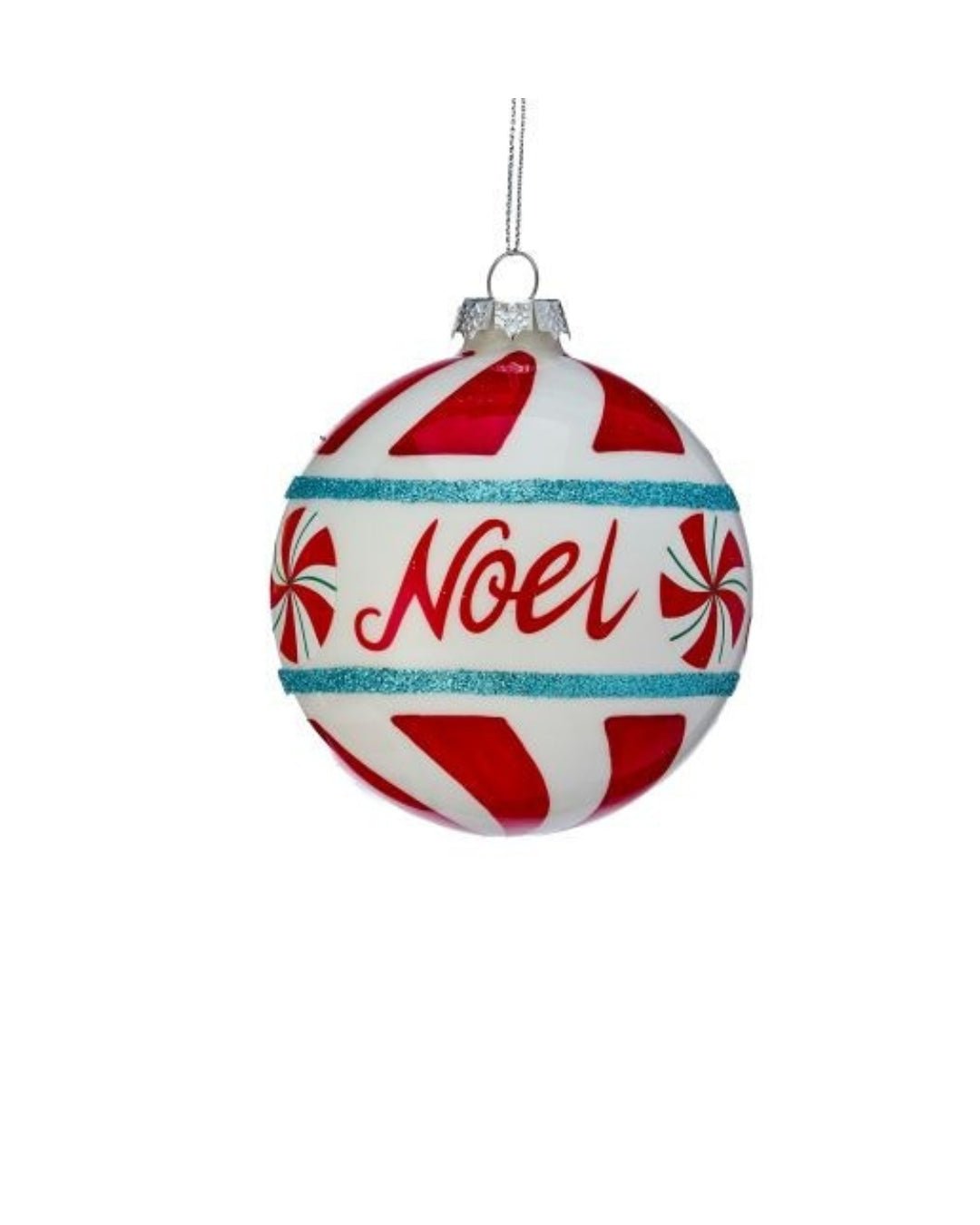 Noel Peppermint Ball Ornament - Perch