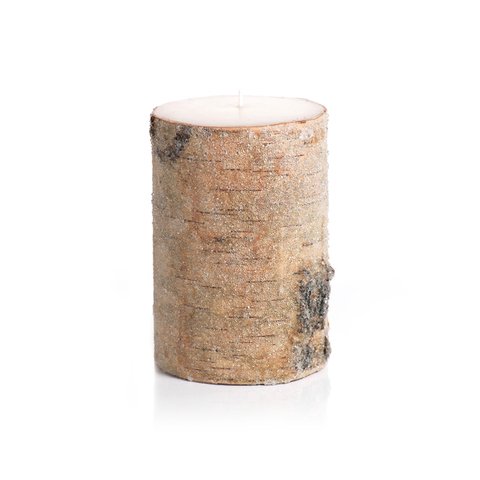 North Star Frosted Bead Birchwood Candle - Large - #Perch#