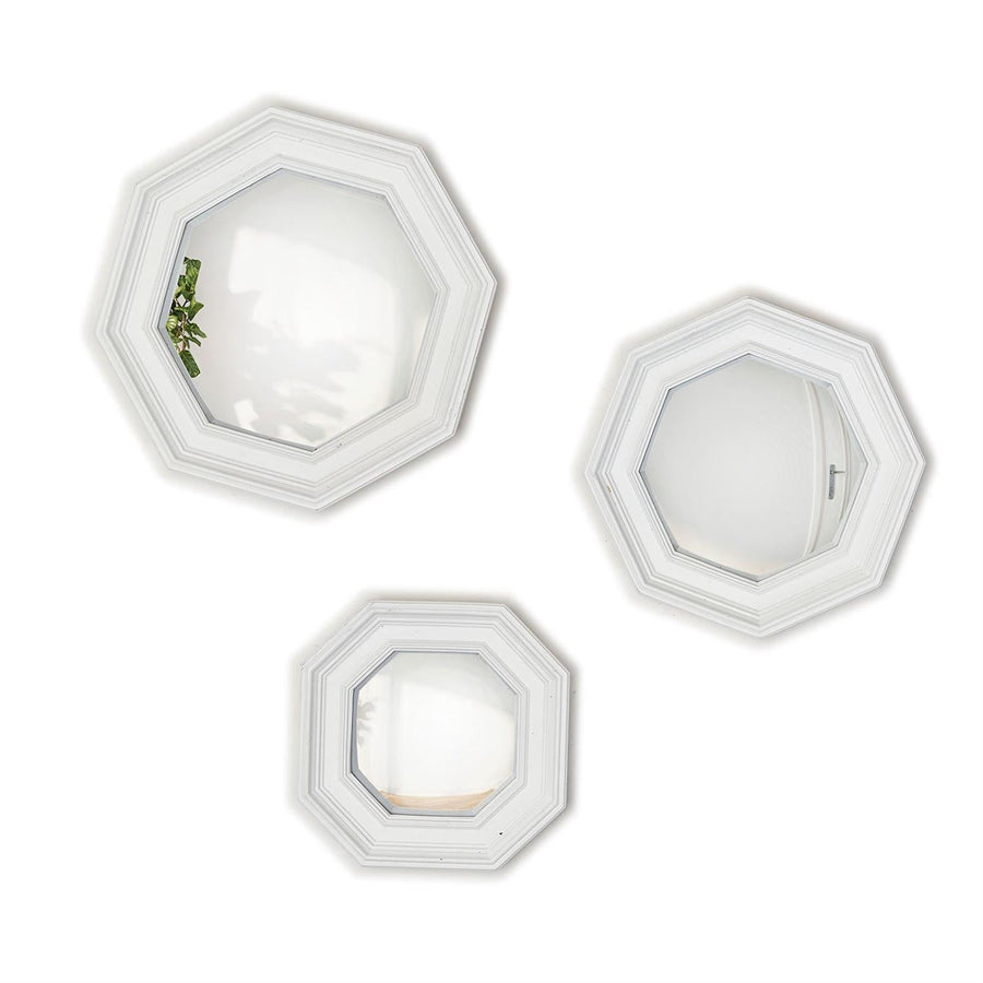 Octagon Hanging Wall Mirrors - Set of 3 - Perch