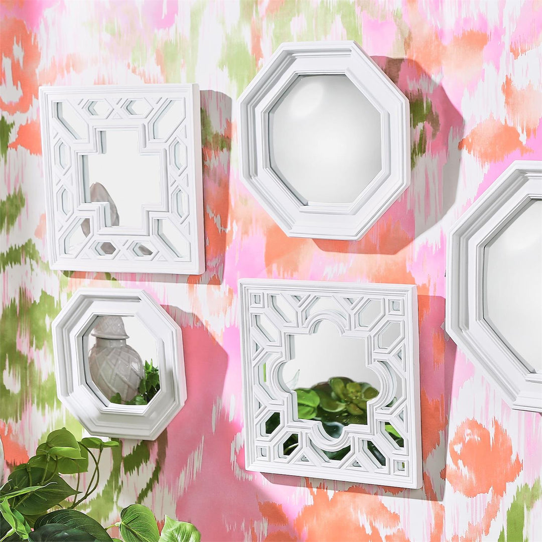 Octagon Hanging Wall Mirrors - Set of 3 - Perch
