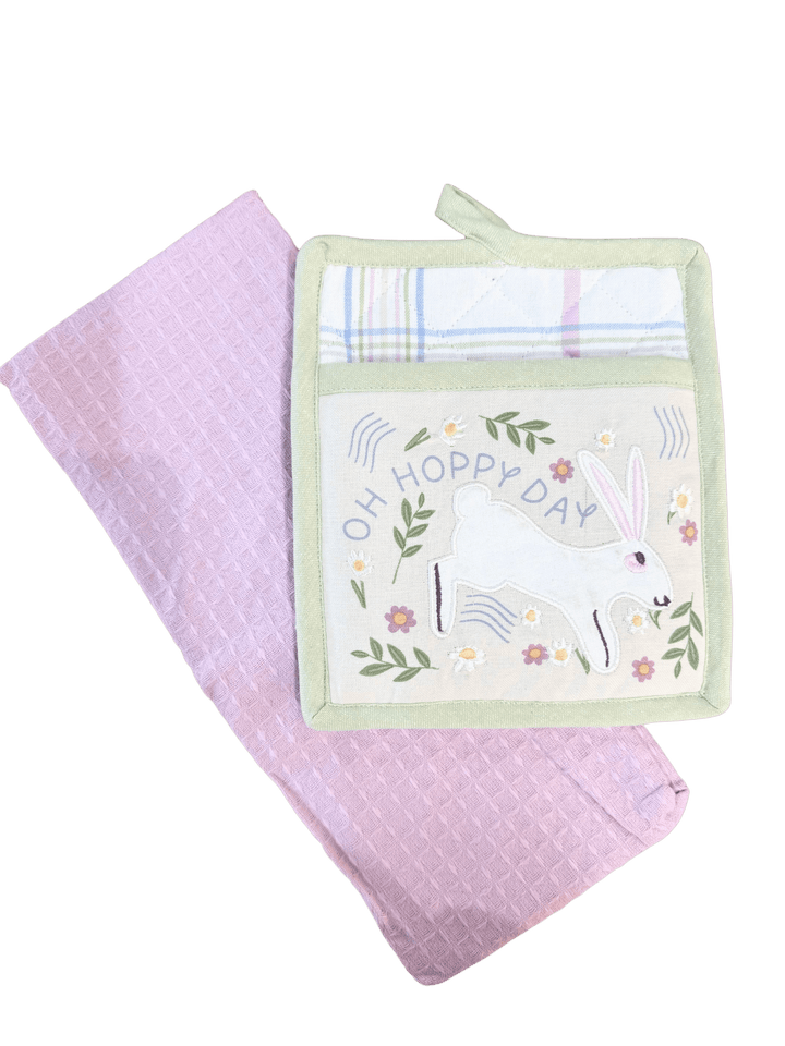 Oh Hoppy Day Potholder Gift Set - Perch
