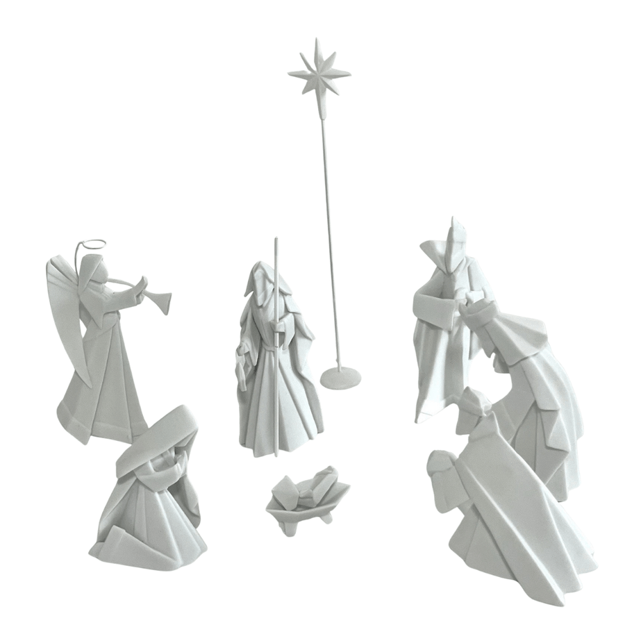 Origami Large Nativity Set - Perch