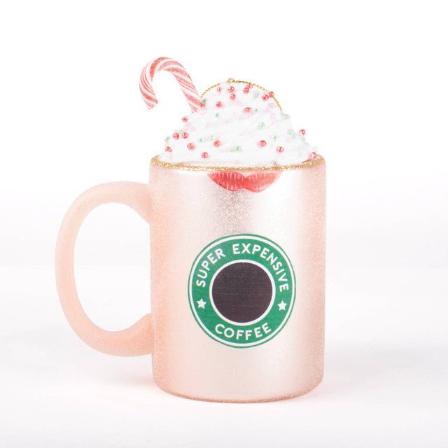 Peppermint Coffee - Glass Ornament - Perch