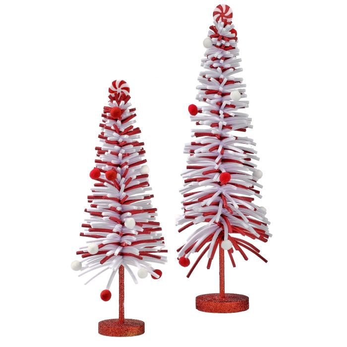 Peppermint Felt Pompom Tree - Set of 2 - Perch