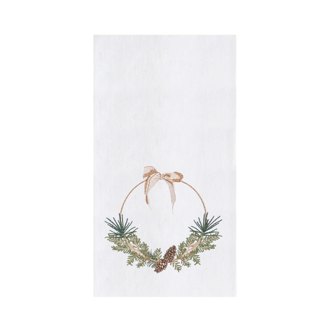 Pinecone Wreath Kitchen Towel - Perch